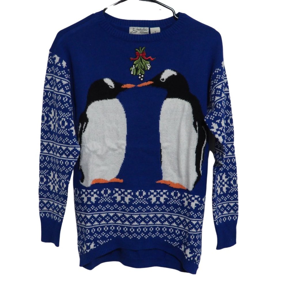 NWT Isabella's Closet Ugly Christmas Sweater Blue